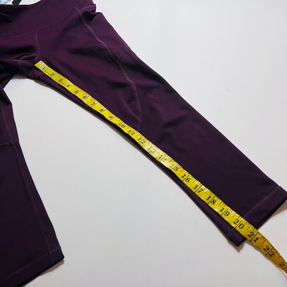 Zyia Active High Rise Pocket Crop Leggings Size 0 Purple - Picture 9 of 10